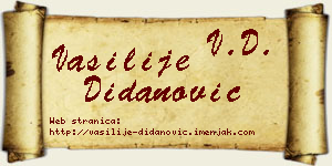 Vasilije Didanović vizit kartica